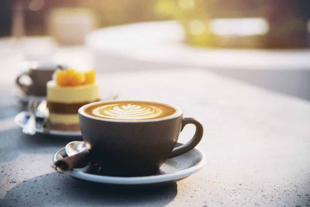 beautiful fresh relax morning coffee cup set coffee set background concept